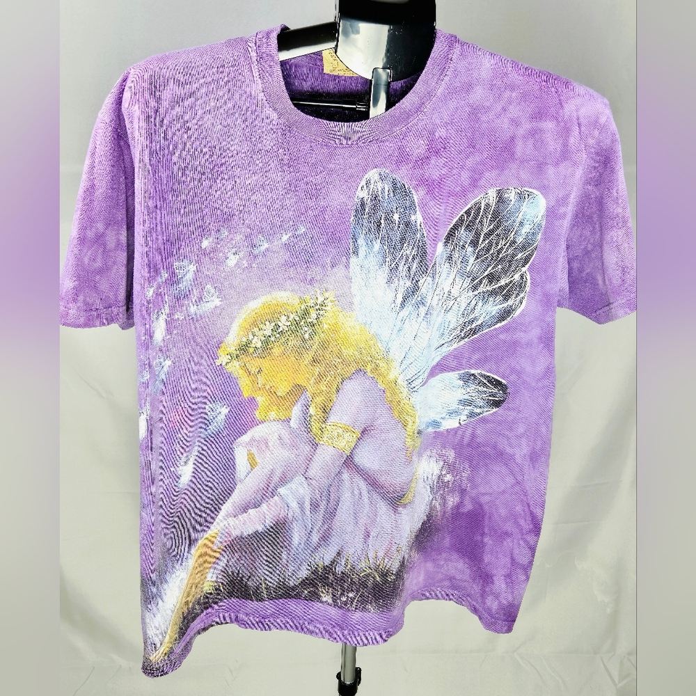 Vintage 90's The‎ Mountain Fairy Tie Dye Whimsical T-Shirt, Medium